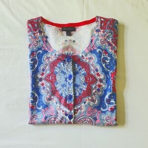 Talbots Cotton Paisley Cardigan